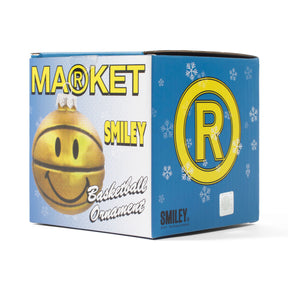 Market Smiley Basketball Ornament "Yellow"
