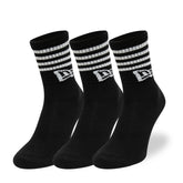 New Era Stripe Crew Socks "Black"