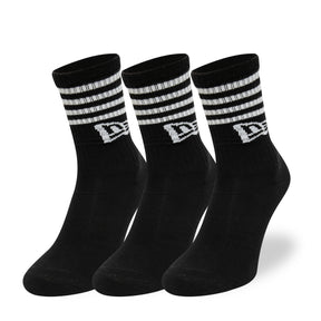 New Era Stripe Crew Socks "Black"
