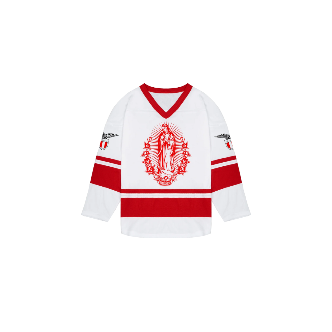 Bravest Studios All Eyez Hockey Jersey "White & Red"