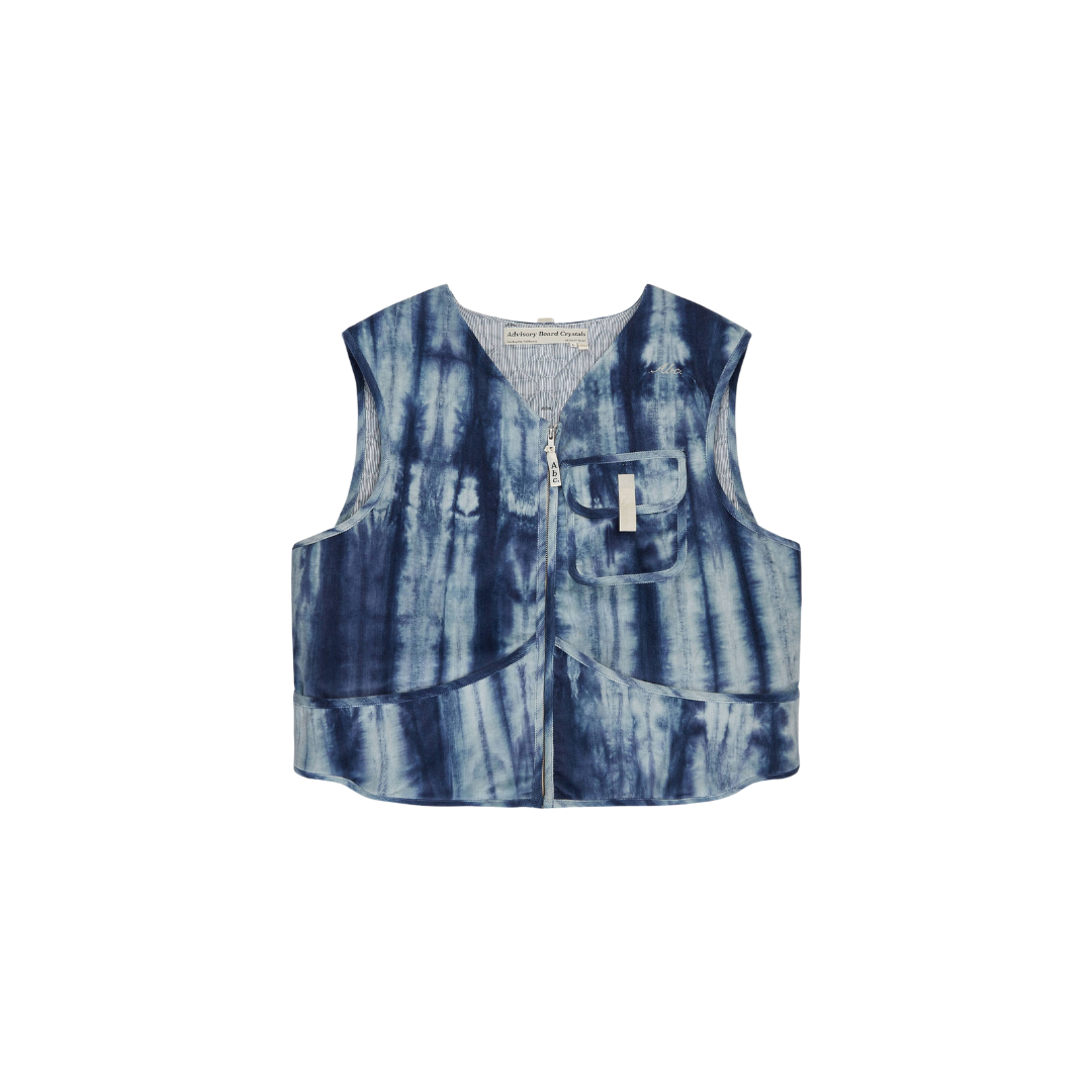 Abc. Tie-Dye Corduroy Bulletproof Cargo Vest "Blue"