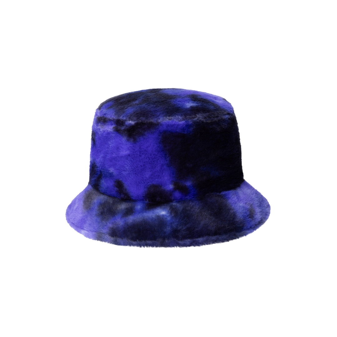 Kangol Faux Fur Bucket "Blue Iridescent Clouds"