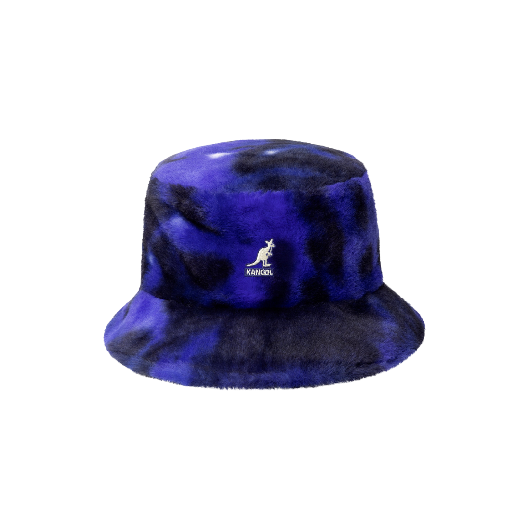 Kangol Faux Fur Bucket "Blue Iridescent Clouds"
