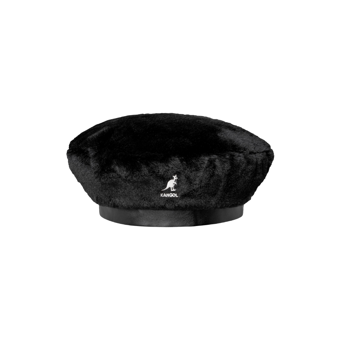 Kangol Faux Fur Beret "Solid Black"