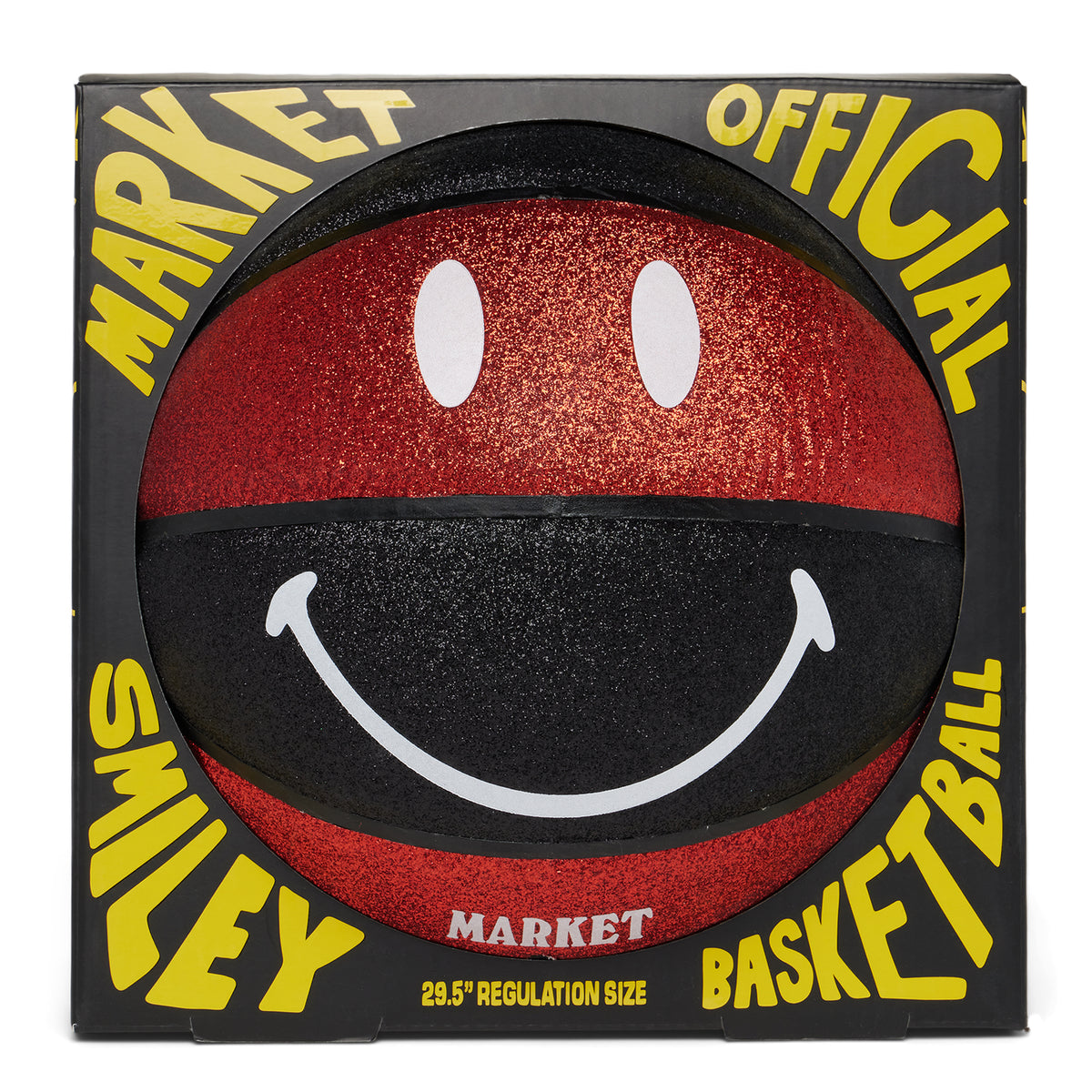 Market Smiley Glitter Windy City Basketball "Black & Red"