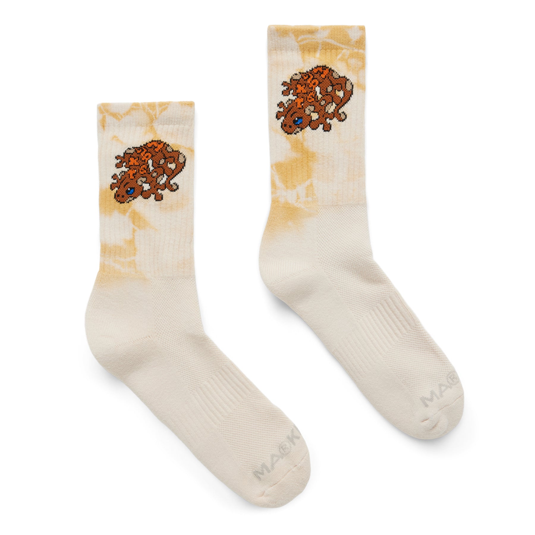 Market Lizard Tie Dye Socks "Cream"