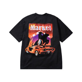 Market Bullrider Tee "Washed Black"