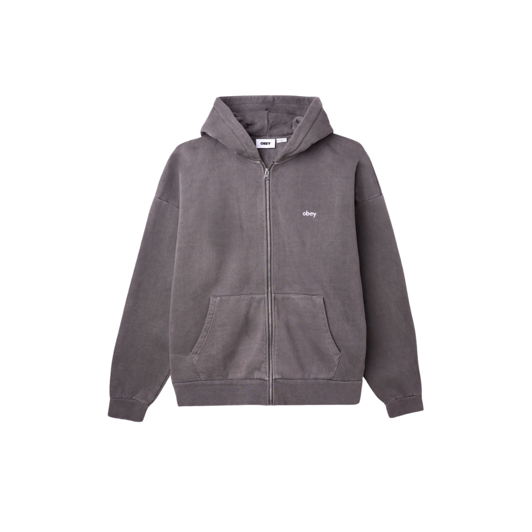 OBEY Lowercase Zip Hoody "Pigment Digital Black"