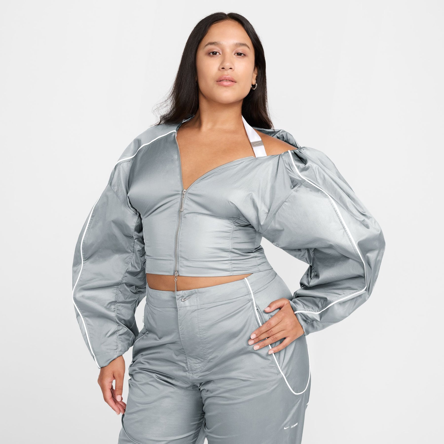 WMNS Nike x Jacquemus Track Jacket "Particle Grey"