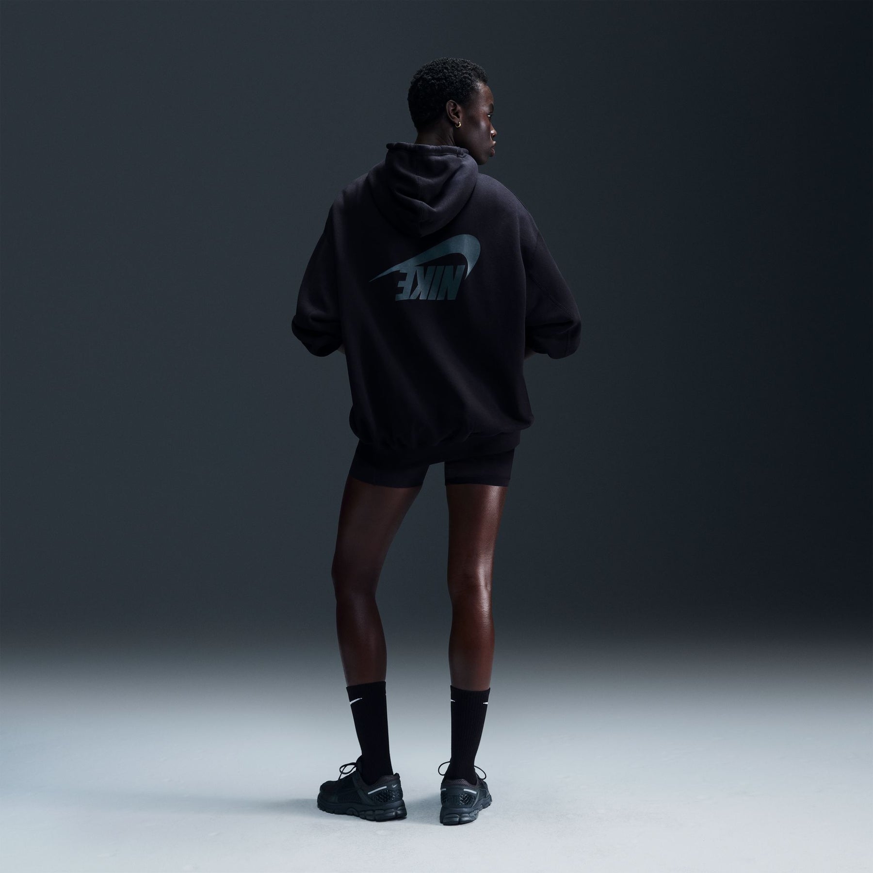 WMNS Nike Dance Oversized Full Zip Hoodie "Black"