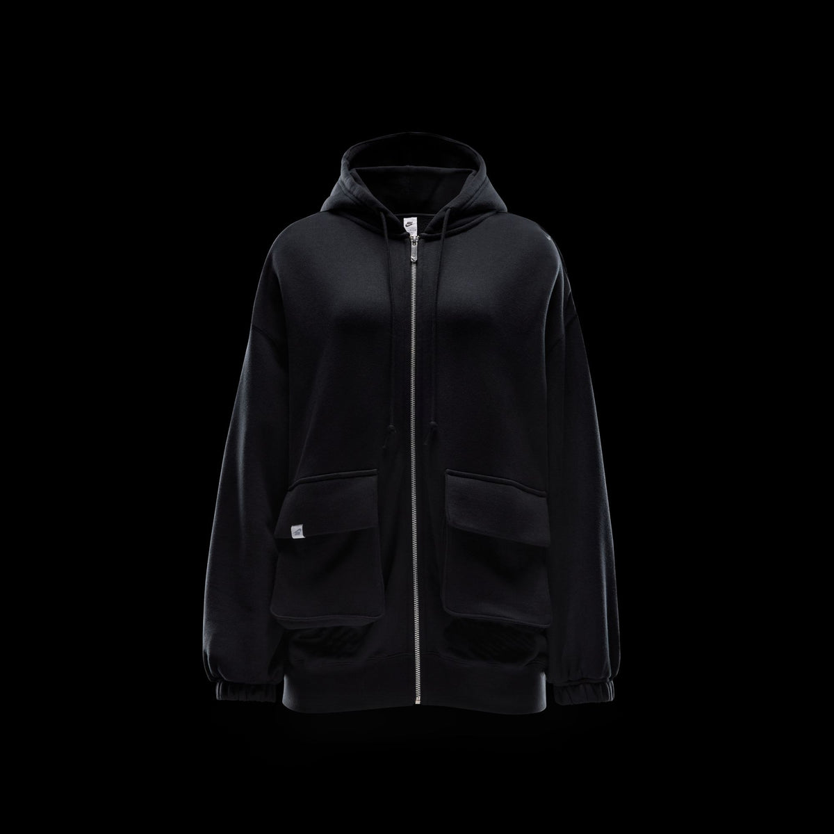 WMNS Nike Dance Oversized Full Zip Hoodie "Black"