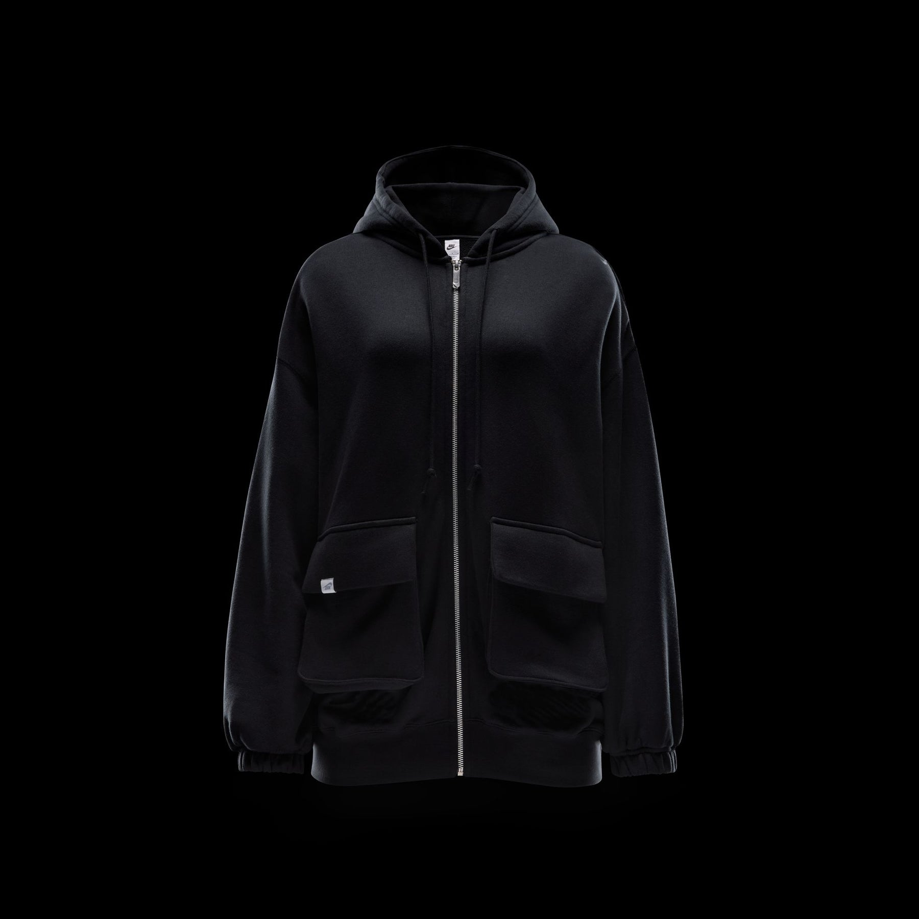 WMNS Nike Dance Oversized Full Zip Hoodie "Black"