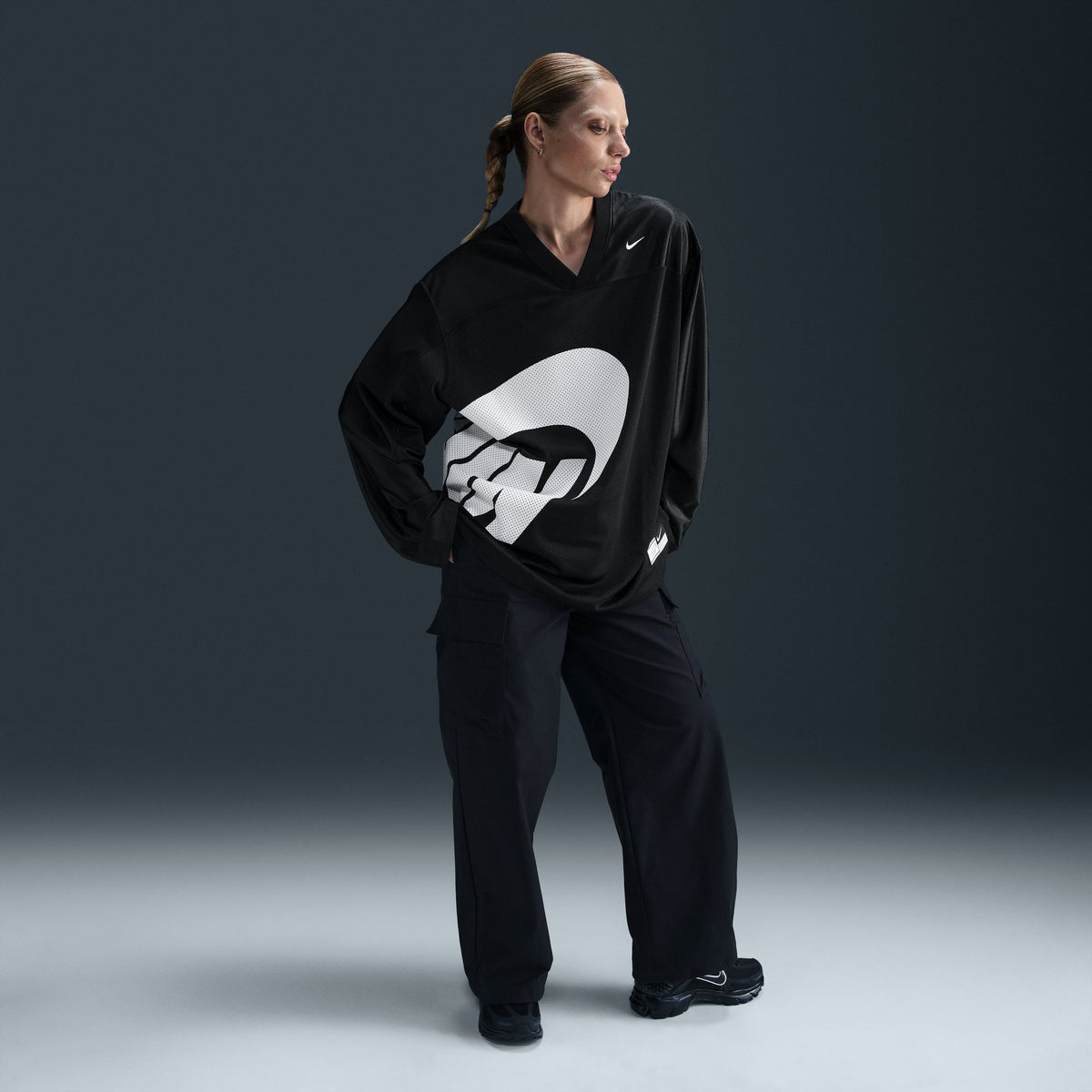 WMNS Nike Sportswear Oversize Longsleeve Jersey "Black"