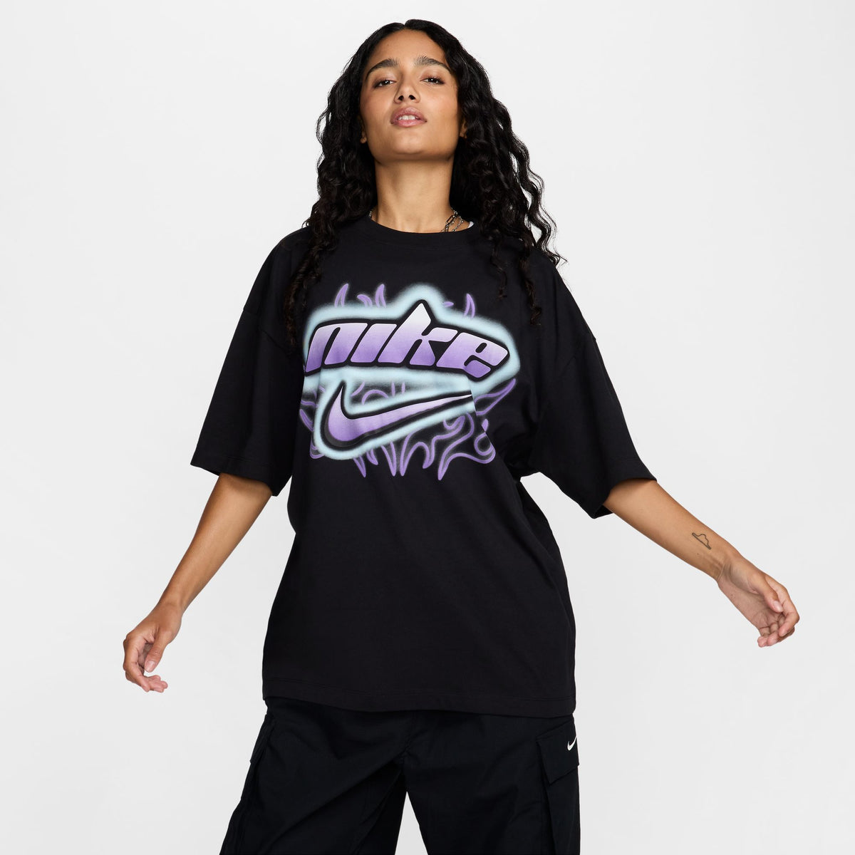 WMNS Nike Dance Oversized Tee "Black"