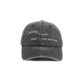 Jungles Jungles Already Forgot 6 Panel Cap "Washed Black"