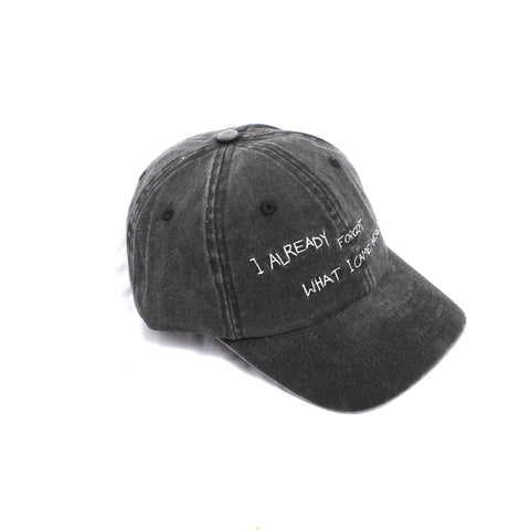 Jungles Jungles Already Forgot 6 Panel Cap "Washed Black"