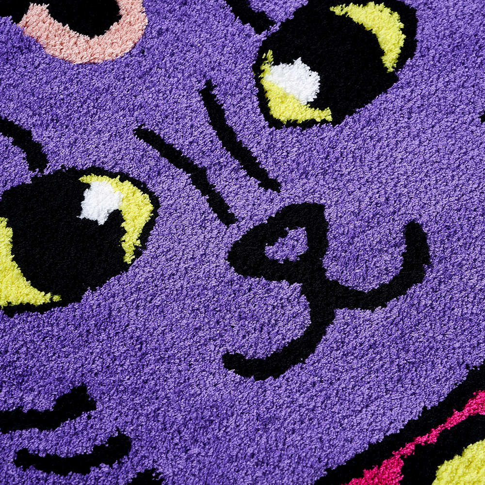 Mascot Lucky Cat Purple Rug