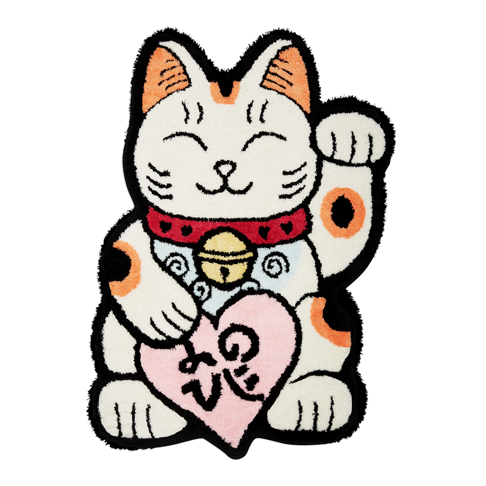 Mascot Lucky Cat Valentine Rug