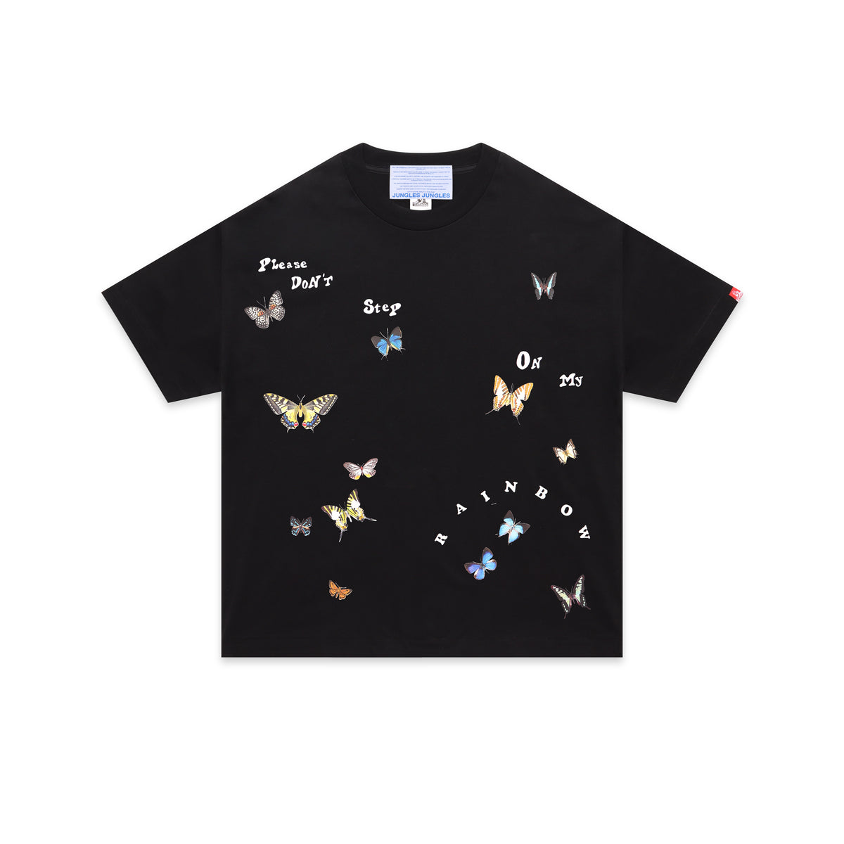 Jungles Jungles Please Don't Step on my Rainbow Tee "Black"