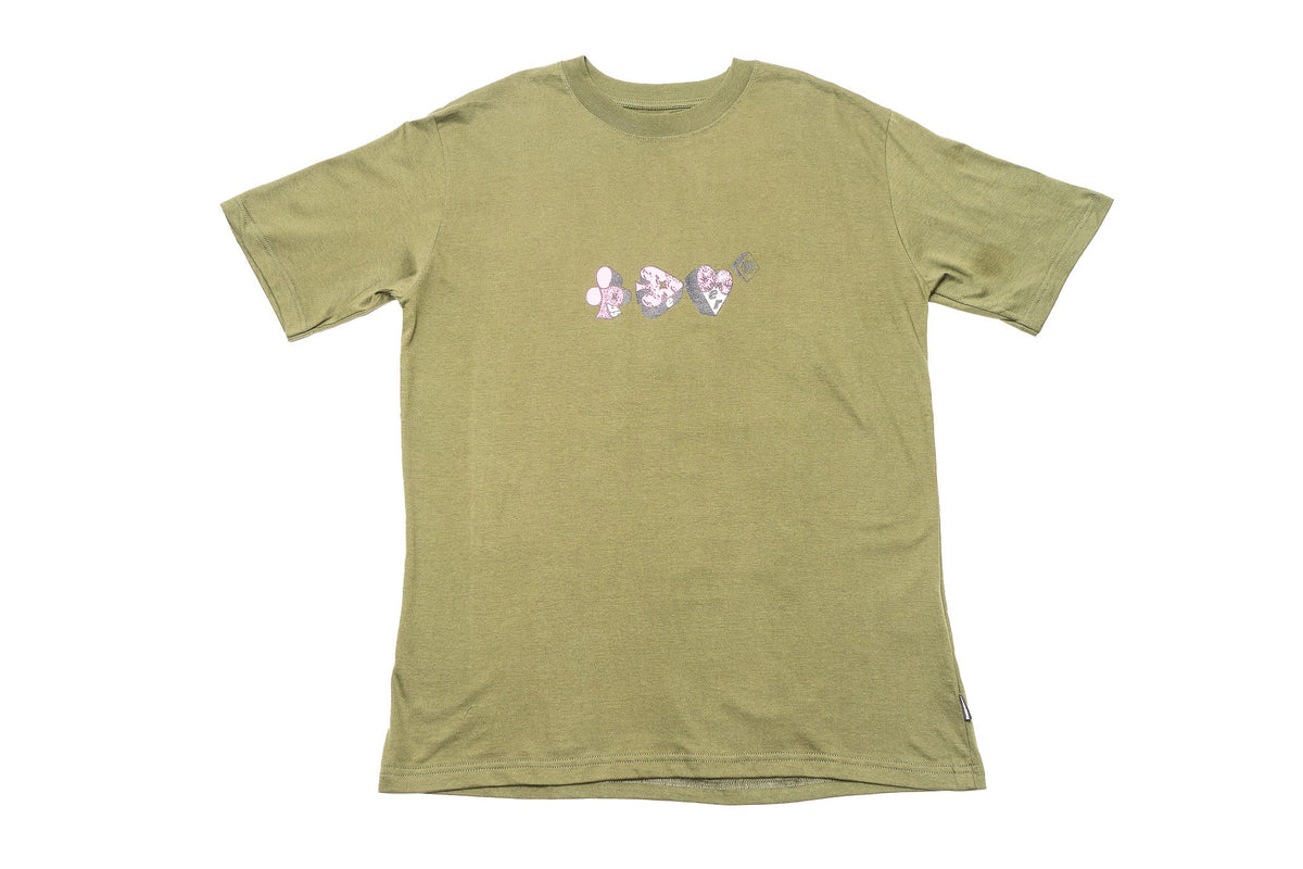 Pas de Mer Poker Tee Shirt "Army Green"