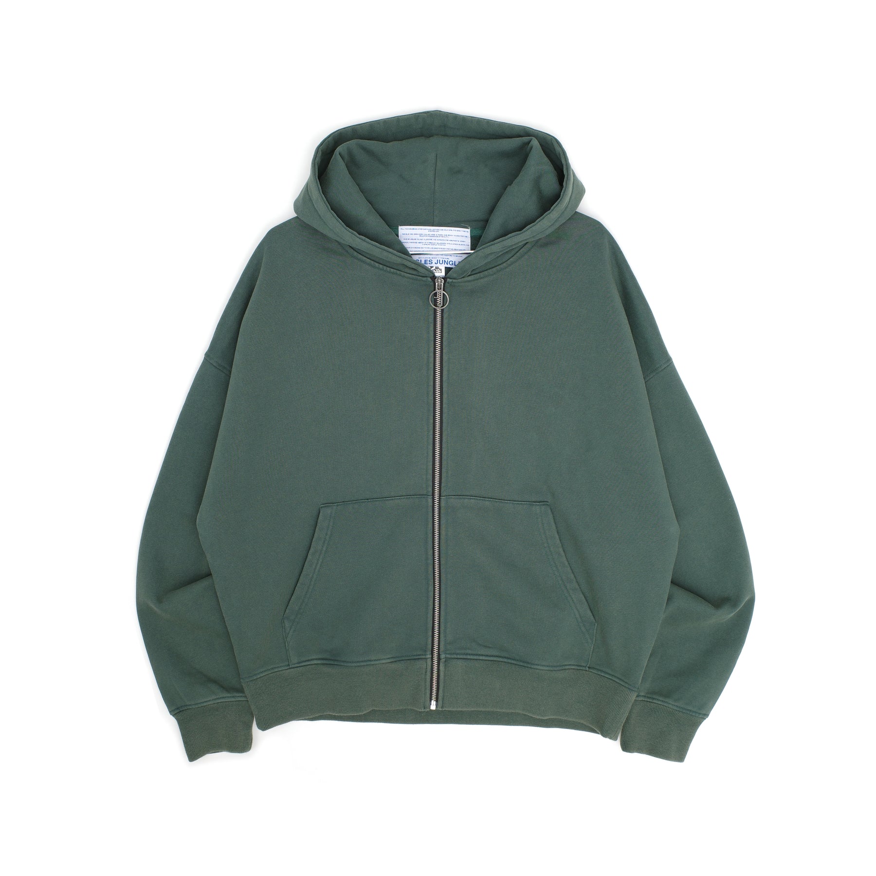 Jungles Jungles Good Morning Cops Vintage Wash Zip Hoodie "Green"