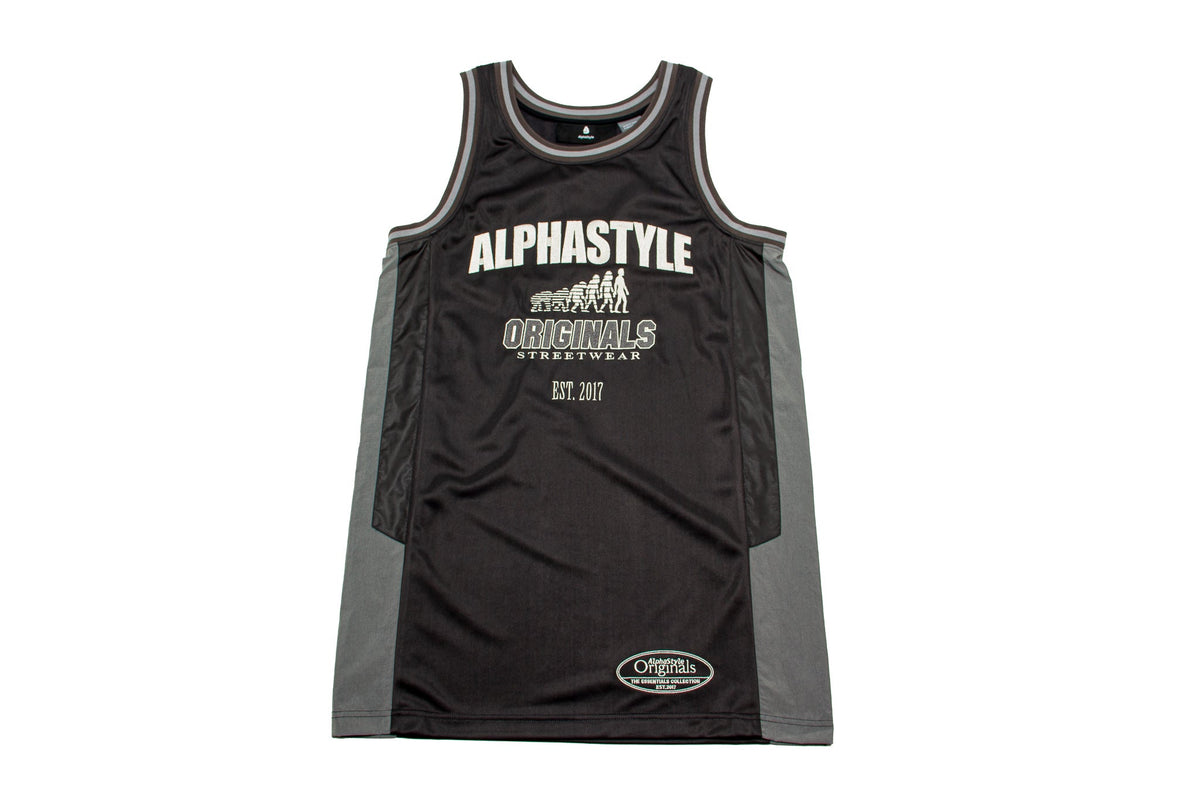 Alpha Style Abraham Basketball Tank "Black"
