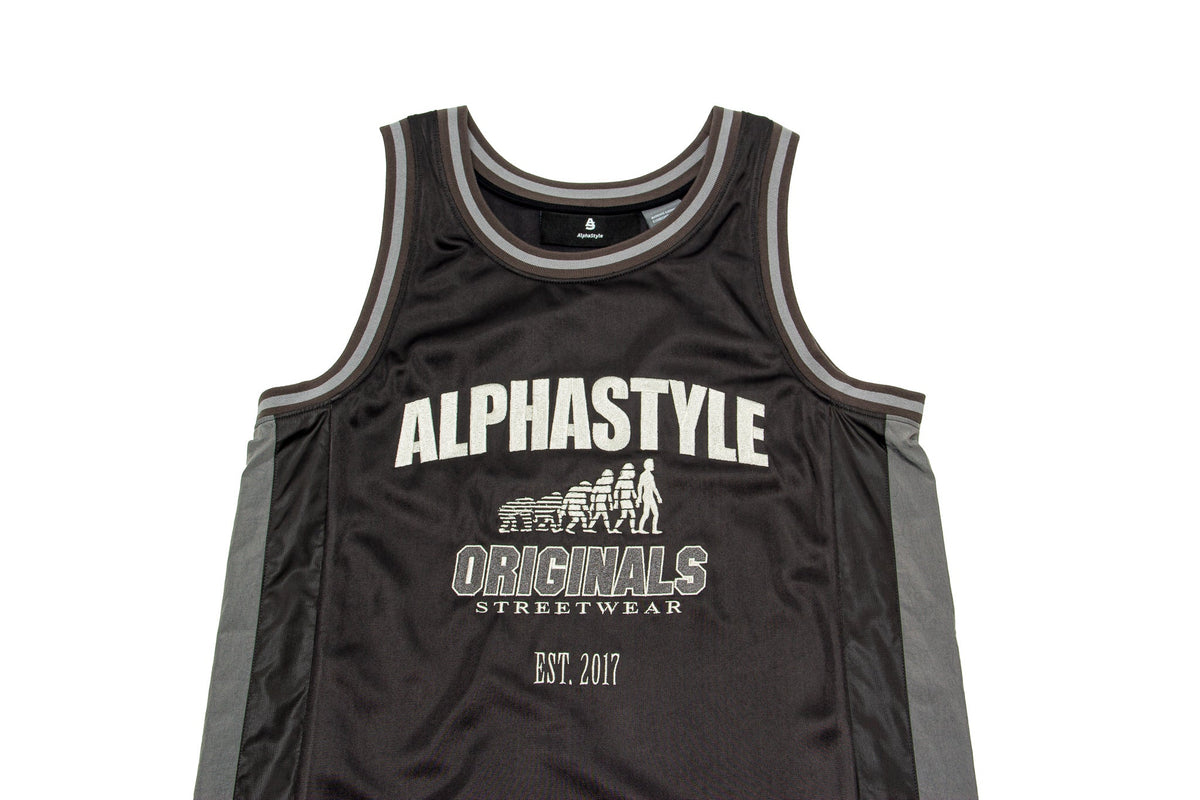 Alpha Style Abraham Basketball Tank "Black"