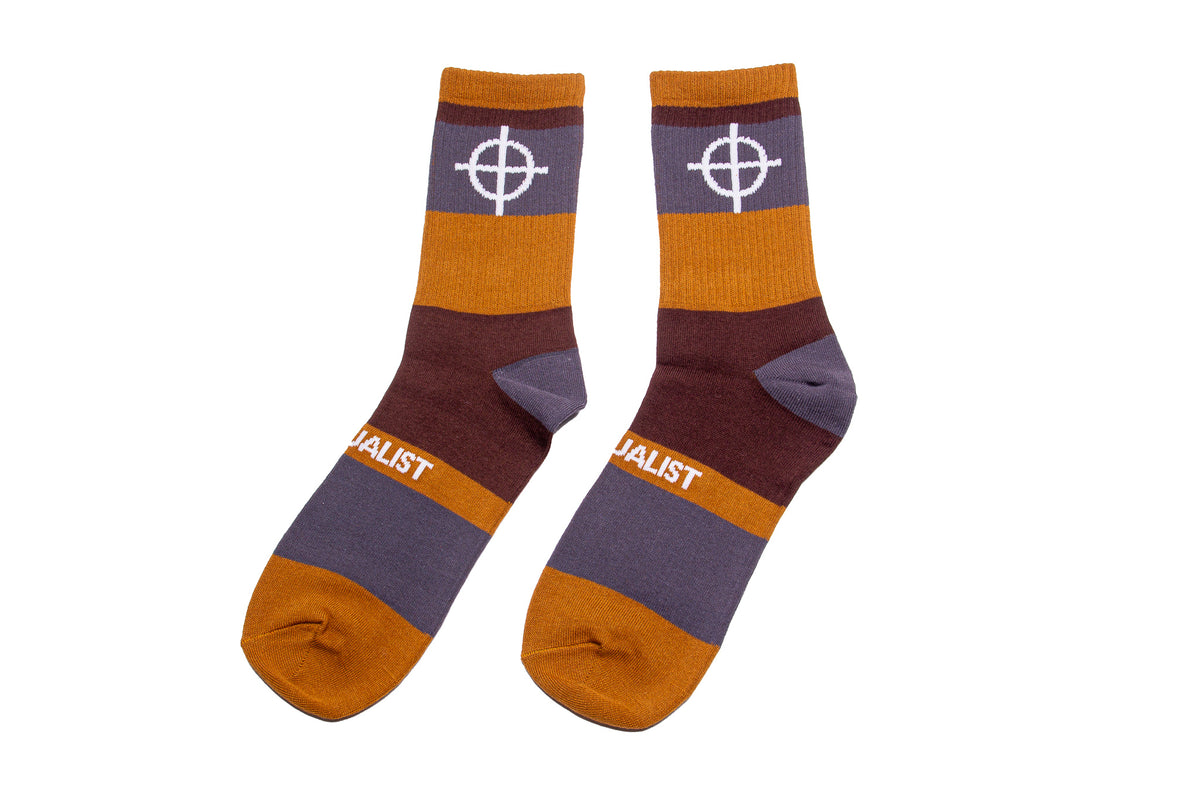 INDVLST Crosshair Socks "Brown"