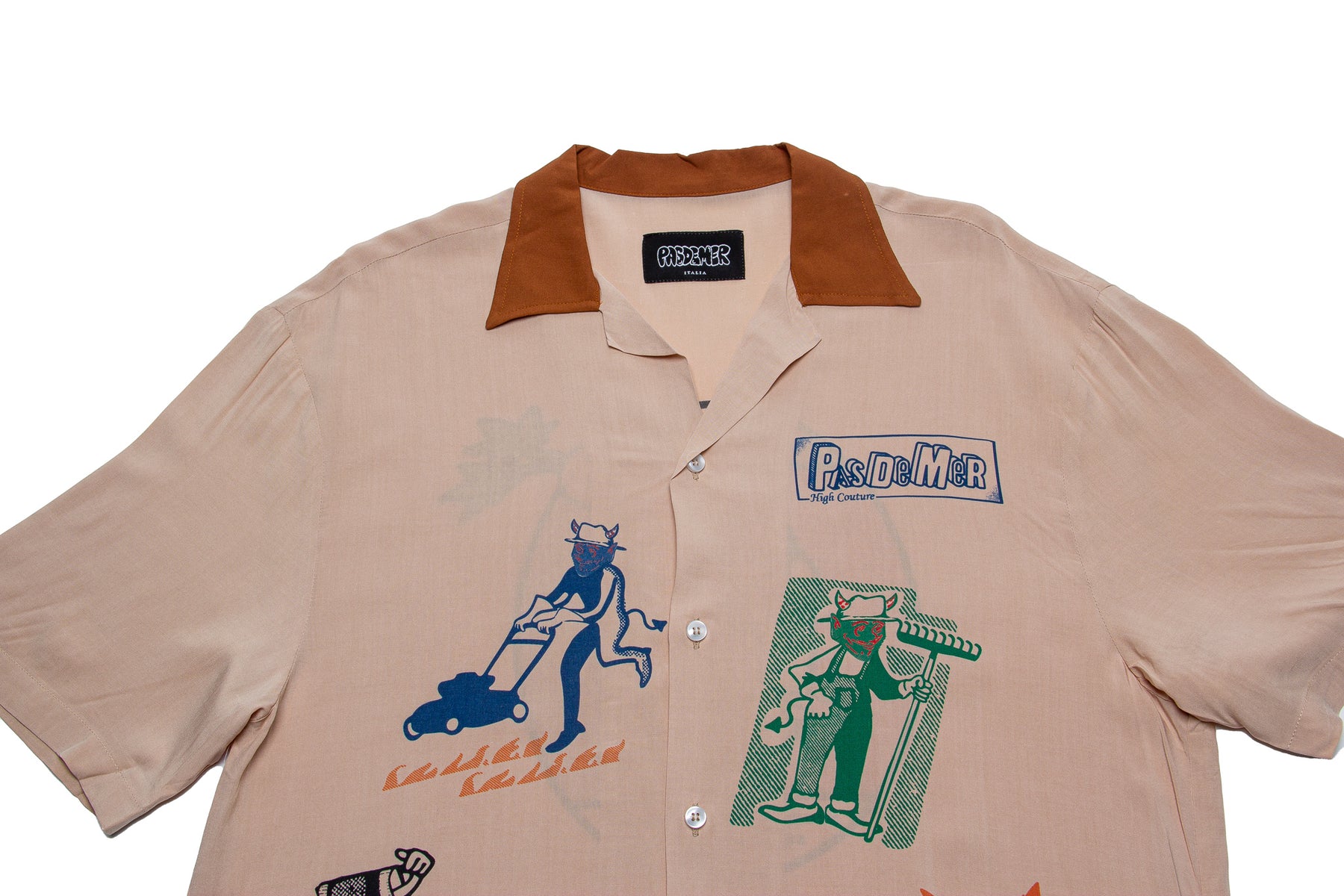 Pas de Mer Devil's Lattuce Shirt "Beige"