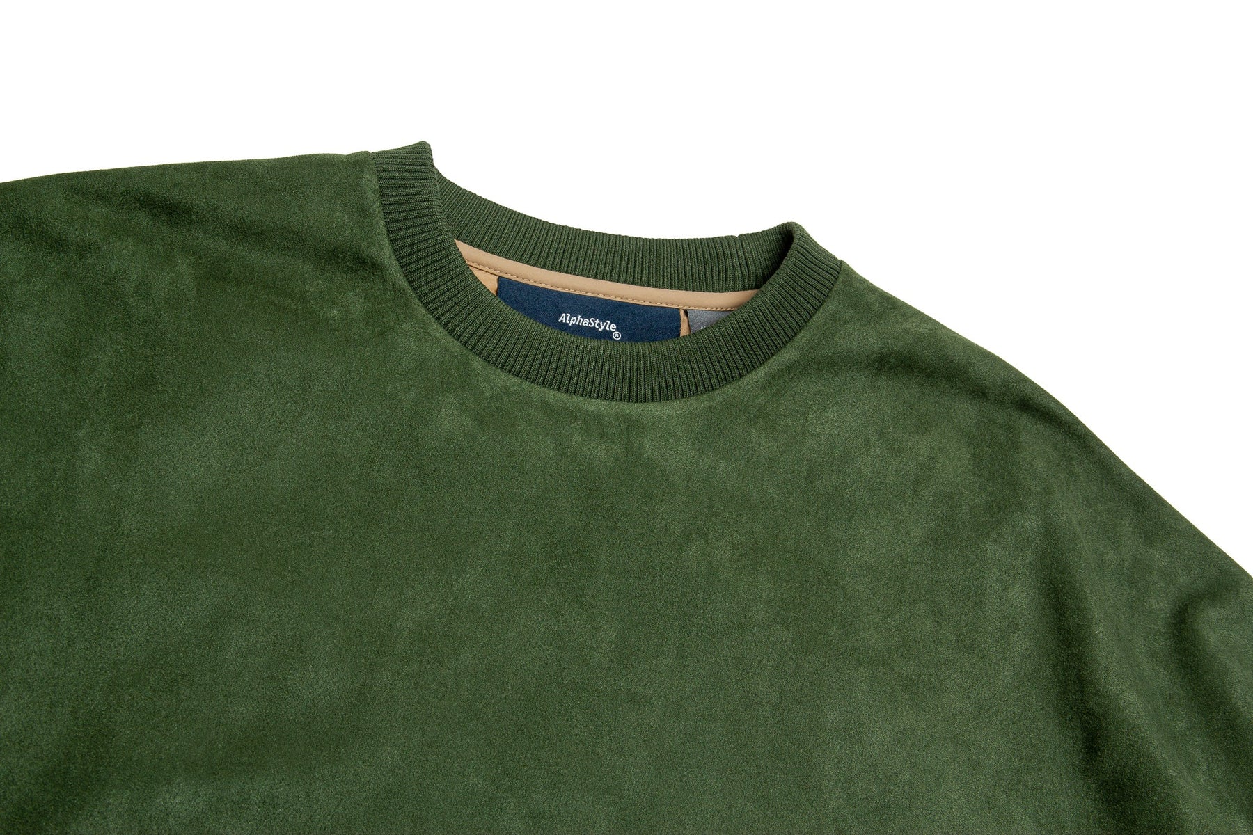 AlphaStyle Funi Vegan Suede Sweatshirt "Green"