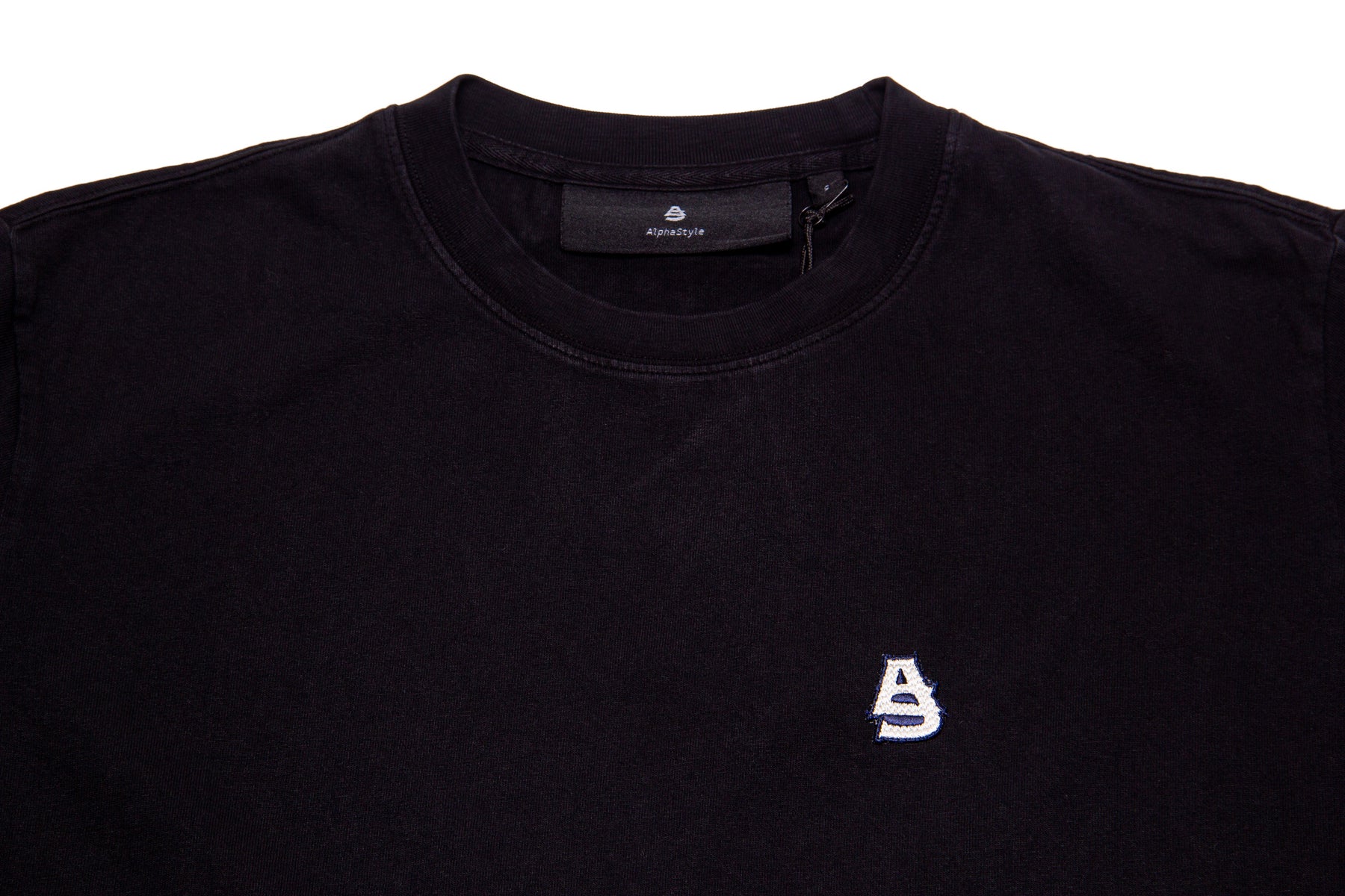 AlphaStyle Onaway Embroidery Tee "Black"