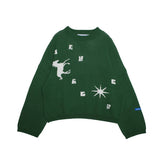 Jungles Jungles Relaxation Knit Sweater "Green"