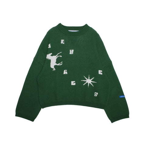 Jungles Jungles Relaxation Knit Sweater "Green"