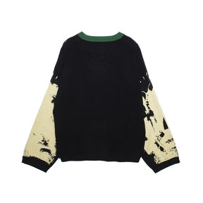 Jungles Jungles Ornaments Knit Sweater "Green & Black"