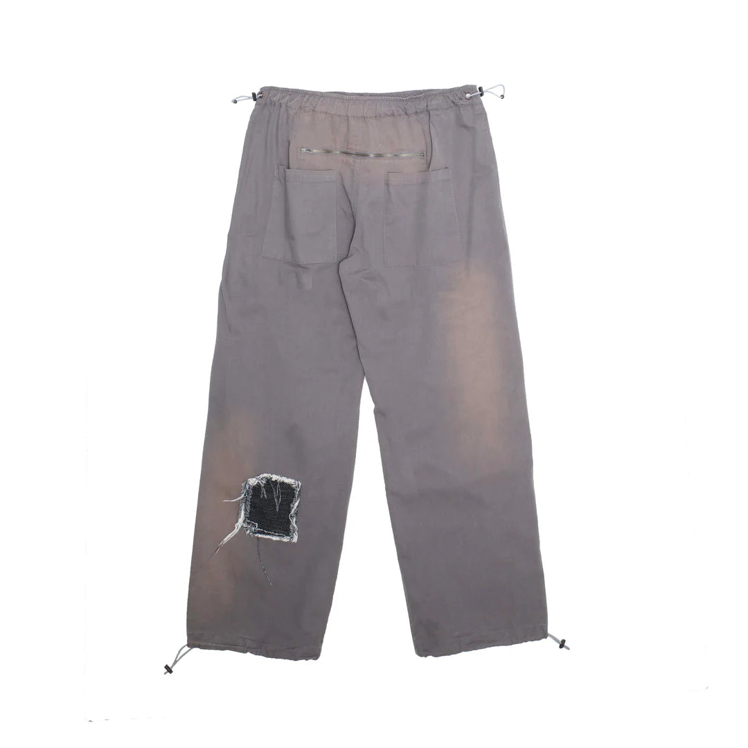 Jungles Jungles Repaired Butt Zip Pants "Grey"