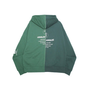 Jungles Jungles Appointment Only Zip Up Split Hoodie "Green"