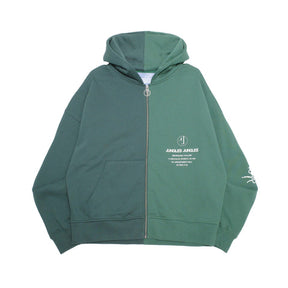 Jungles Jungles Appointment Only Zip Up Split Hoodie "Green"