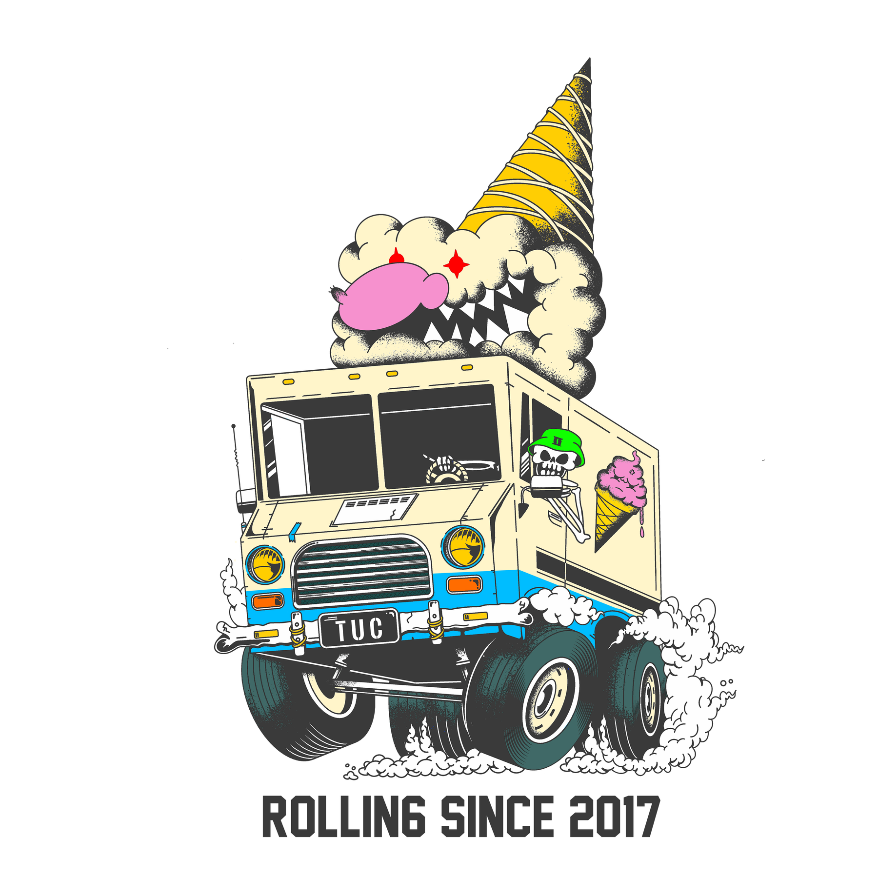 "Rolling since 2017" Tee - Beige