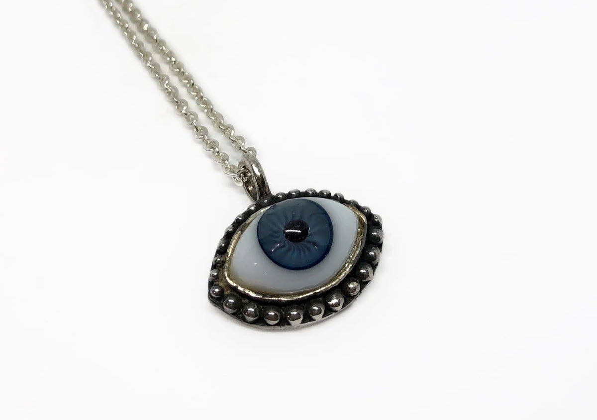 Cruzada Collar Ojo de cristal "Azul"