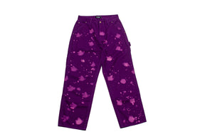 Xlarge Drip Bleach Work Pants "Purple"