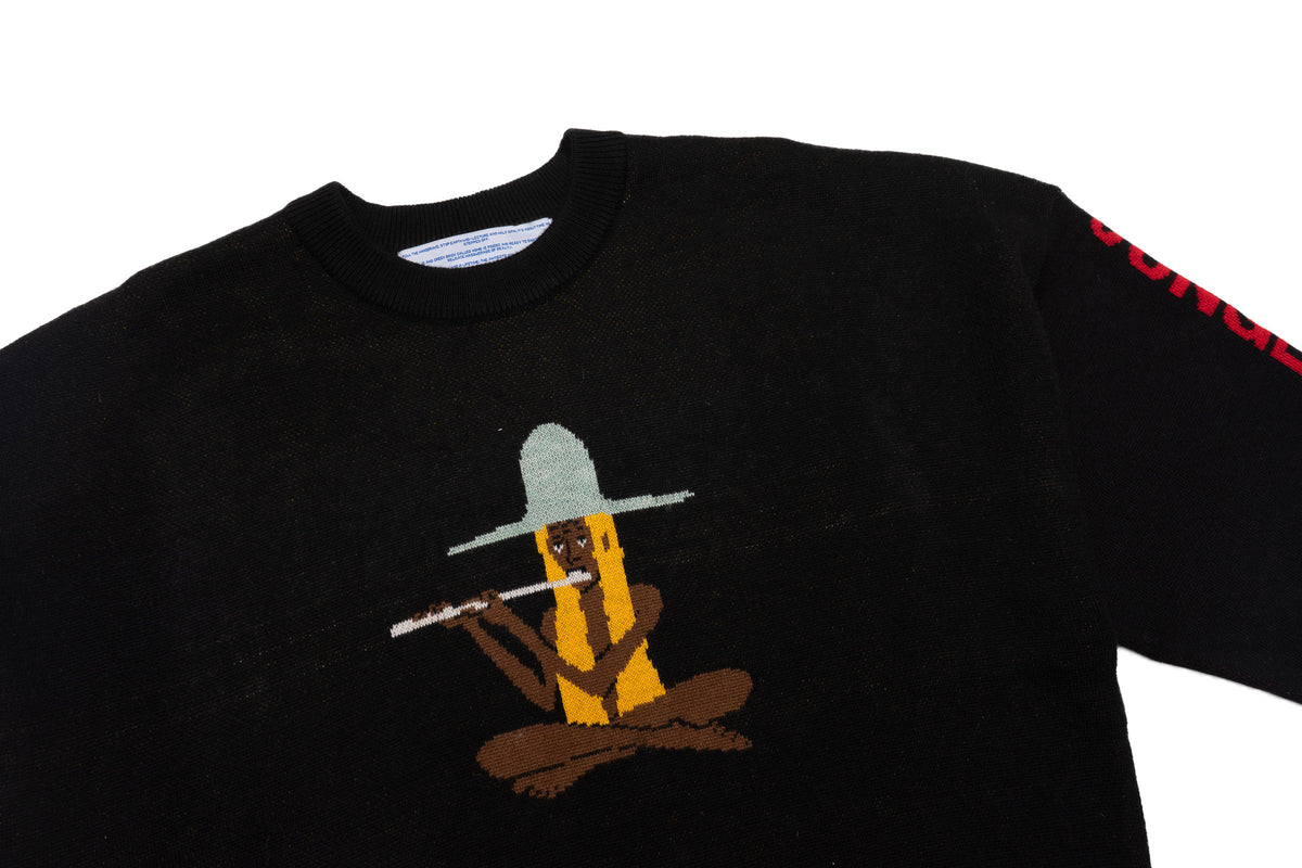 Jungles Jungles Flute Knitted Sweater "Black"