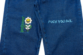 Pas de Mer Fuck You All Pants "Dark Blue"