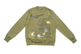 Pas de Mer Dirty Boots Sweatshirt "Army Green"