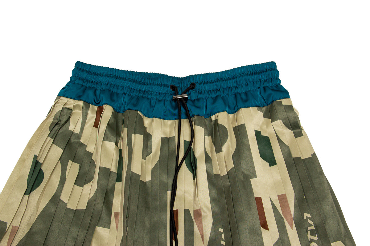 AlphaStyle Ginan Pleated Skirt "Olive"