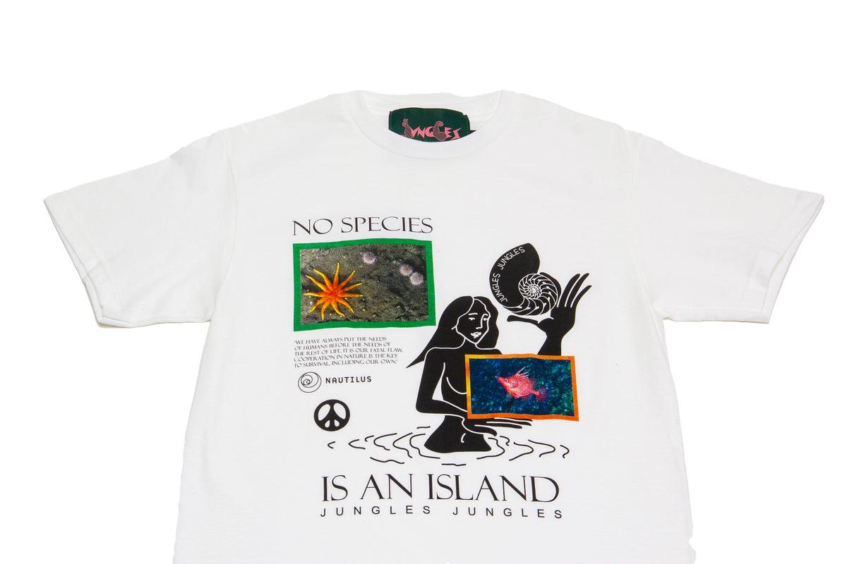 Jungles Jungles No Species Is An Island Tee "White"