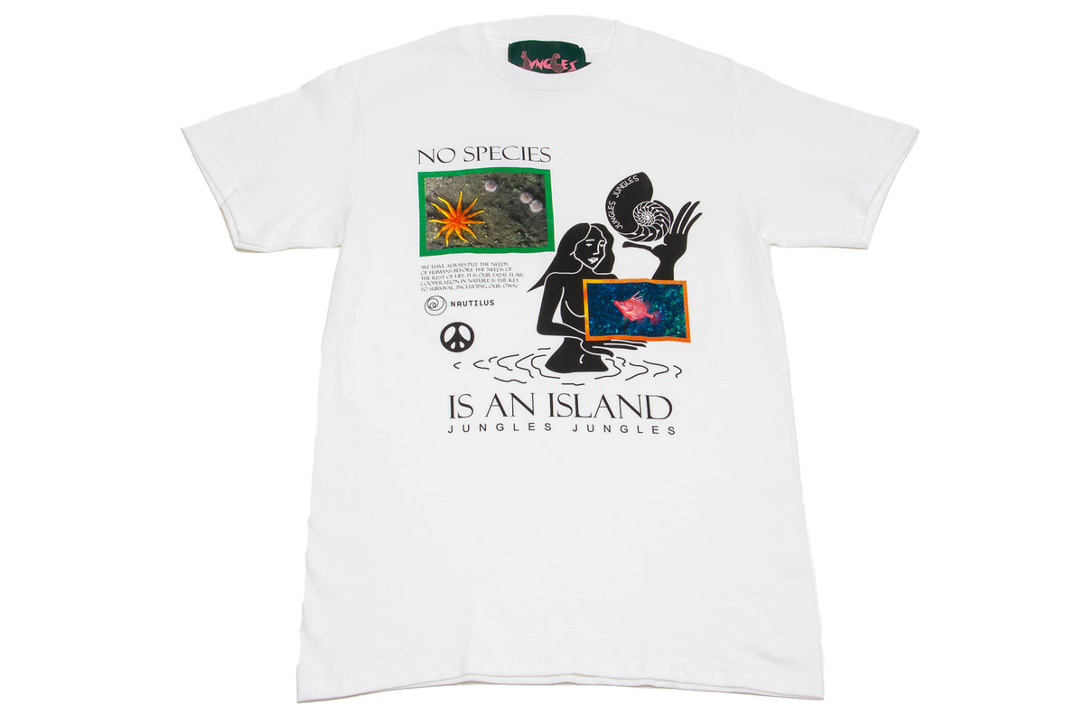 Jungles Jungles No Species Is An Island Tee "White"